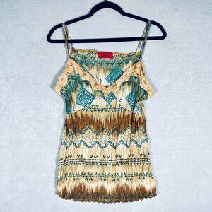 Vintage y2k Carina Tank Top Womens M Coquette Lingerie Sequins Fairy Babydoll